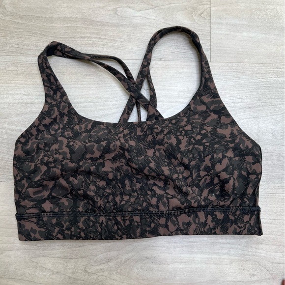 lululemon athletica Other - Lululemon Energy Bra in Wild Earth Camo Brown, size 6
